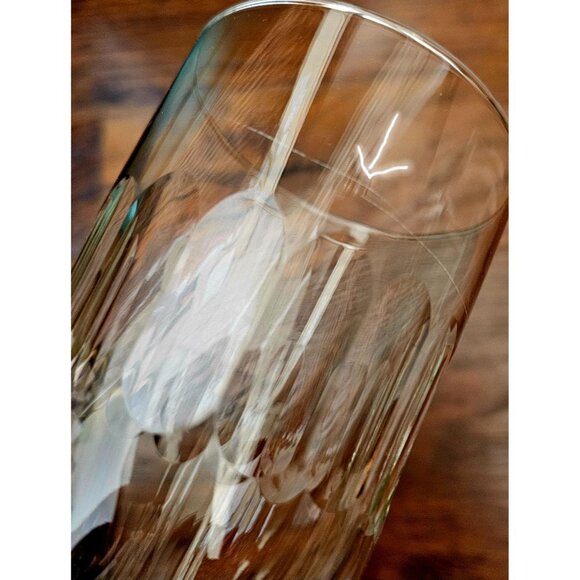2 Libbey Cut Panels Ice Tea Glasses 7" goblets vtg minimalist cottagecore 1990s - Picture 9 of 9